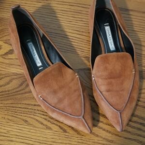 Charles David Bonita Suede Pointed Flat Loafers